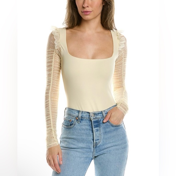 Free‎ People Must Be Love Bodysuit Ivory Small - Picture 1 of 16